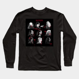 Suckers BW and Red Long Sleeve T-Shirt